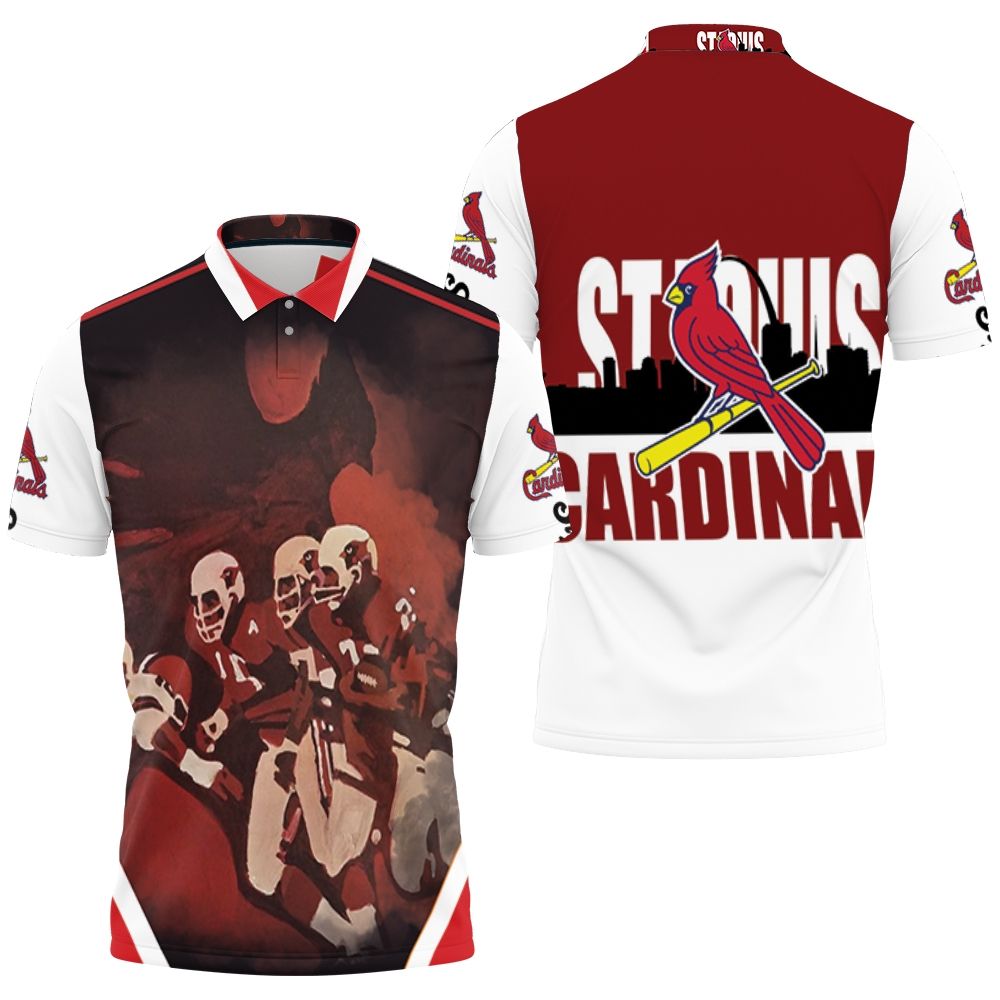 St Louis Cardinals Legend Manual Oil Paint Style 3D All Over Print Polo Shirt