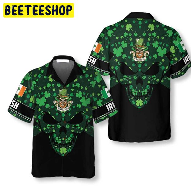 St Patrick’s Day Skull Trending Hawaiian Shirt