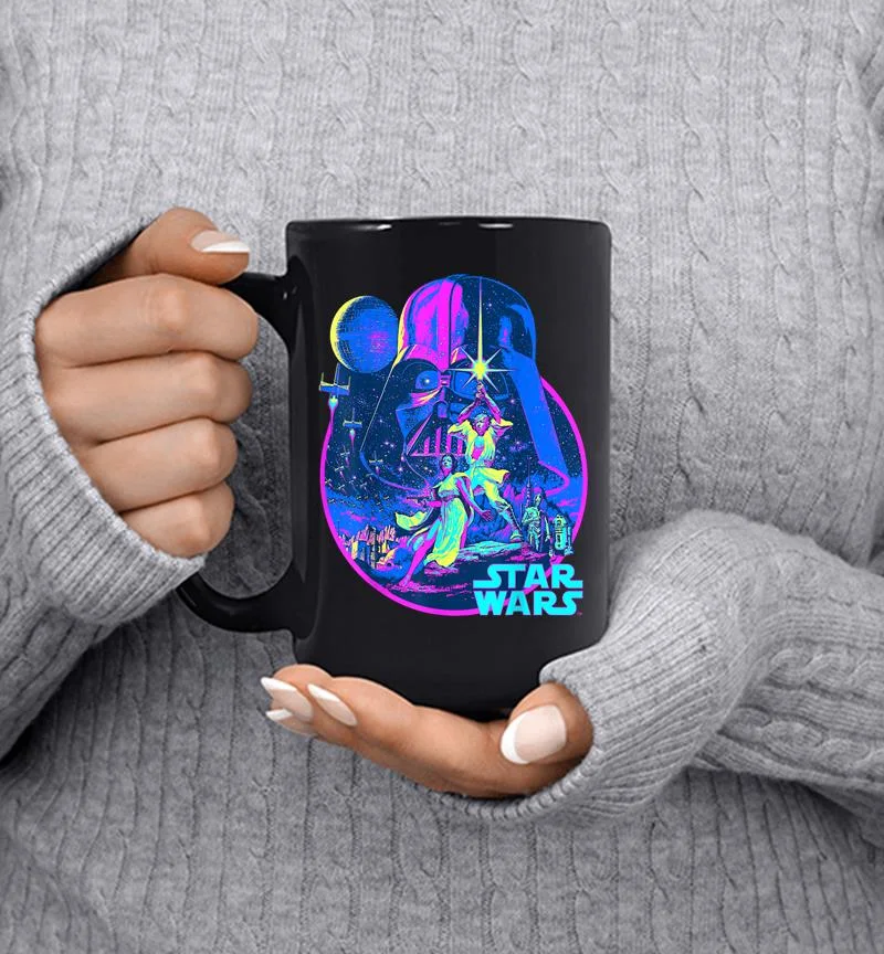 Star Wars Bright Classic Neon Poster Art Graphic Mug