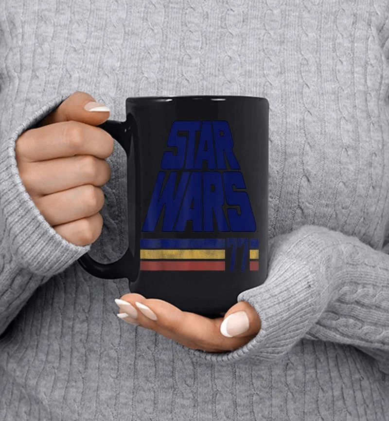 Star Wars Classic Retro Slanted Logo Striped 03977 C1 Mug