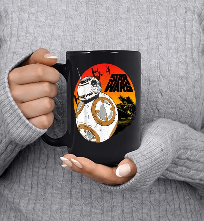 Star Wars Last Jedi Bb-8 Retro Sunset Rollabout Mug