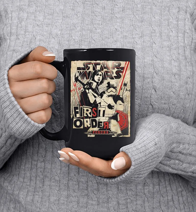 Star Wars Last Jedi First Order Cutout Grunge Poster Mug