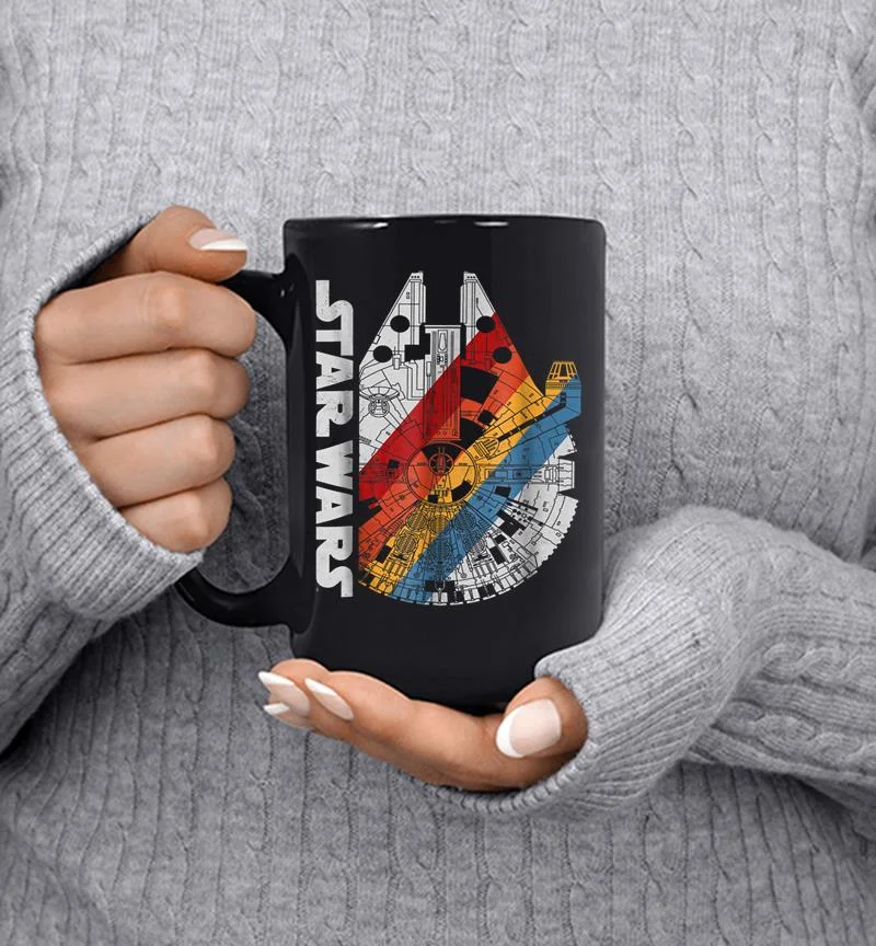 Star Wars Millennium Falcon Wears Retro Stripes Mug