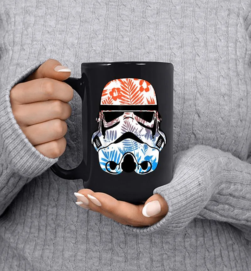 Star Wars Paradise Floral Palms Stormtrooper Helmet Mug