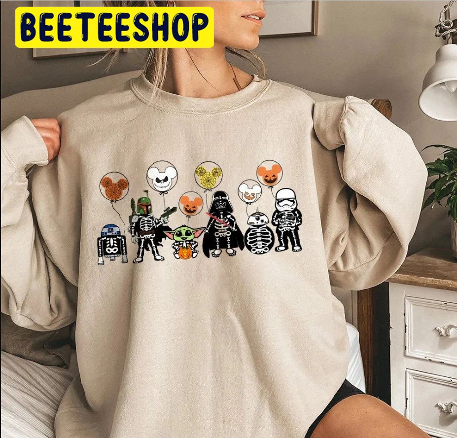 Star Wars Skeleton Halloween Vintage Trending Unisex Shirt