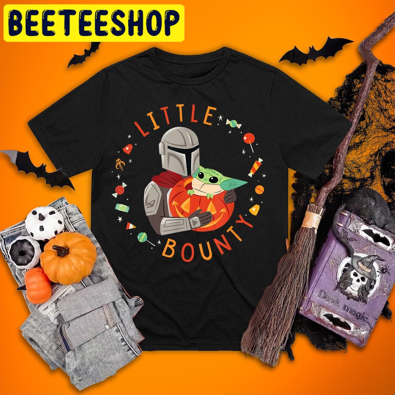 Star Wars The Mandalorian Grogu Little Bounty Star Wars Halloween Trending Unisex T-Shirt