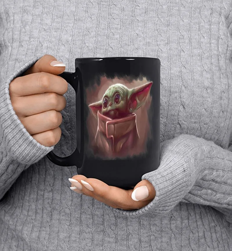 Star Wars The Mandalorian The Child Cute Painted Portrait Mug