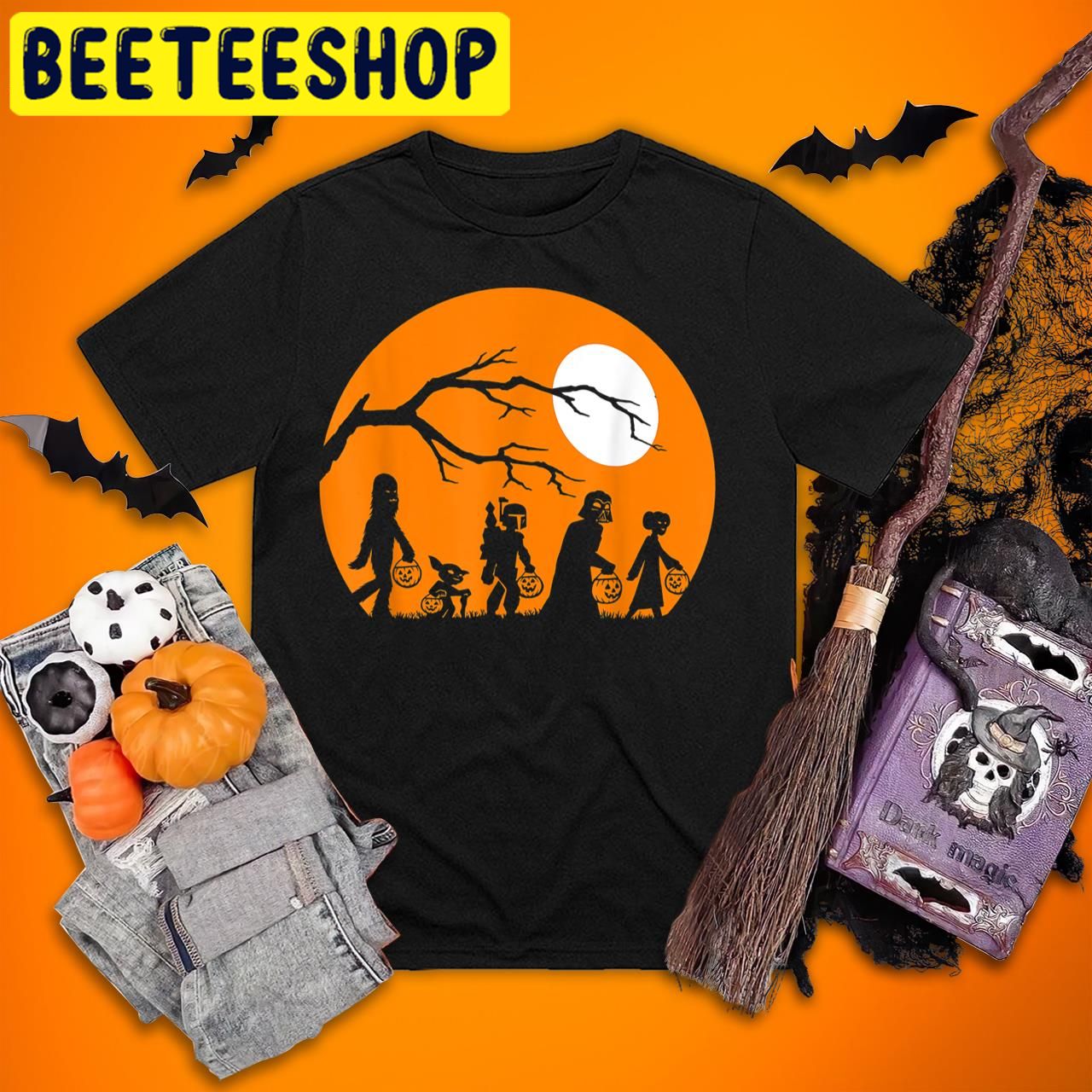 Star Wars Trick Or Treat Silhouette Halloween Trending Unisex T-Shirt