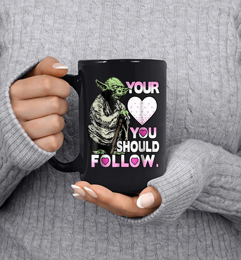 Star Wars Yoda Heart You Should Follow Valentine Mug