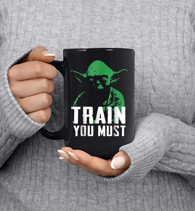 Star Wars Yoda Train You Must Green Graphic Mug