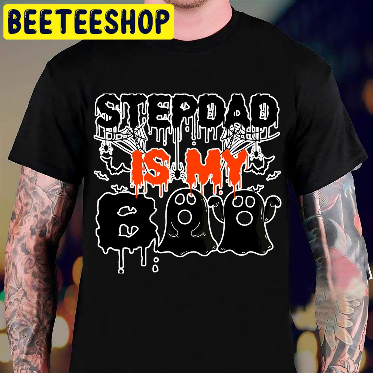 Stepdad Is My Boo Spooky Costume Stepdad Halloween Trending Unisex T-Shirt