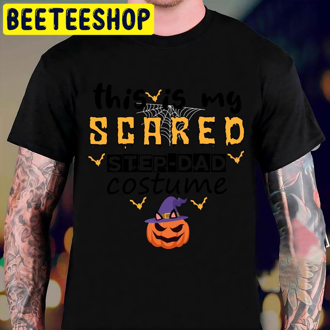 Stepdad This My Scared Pumkin Halloween Trending Unisex T-Shirt