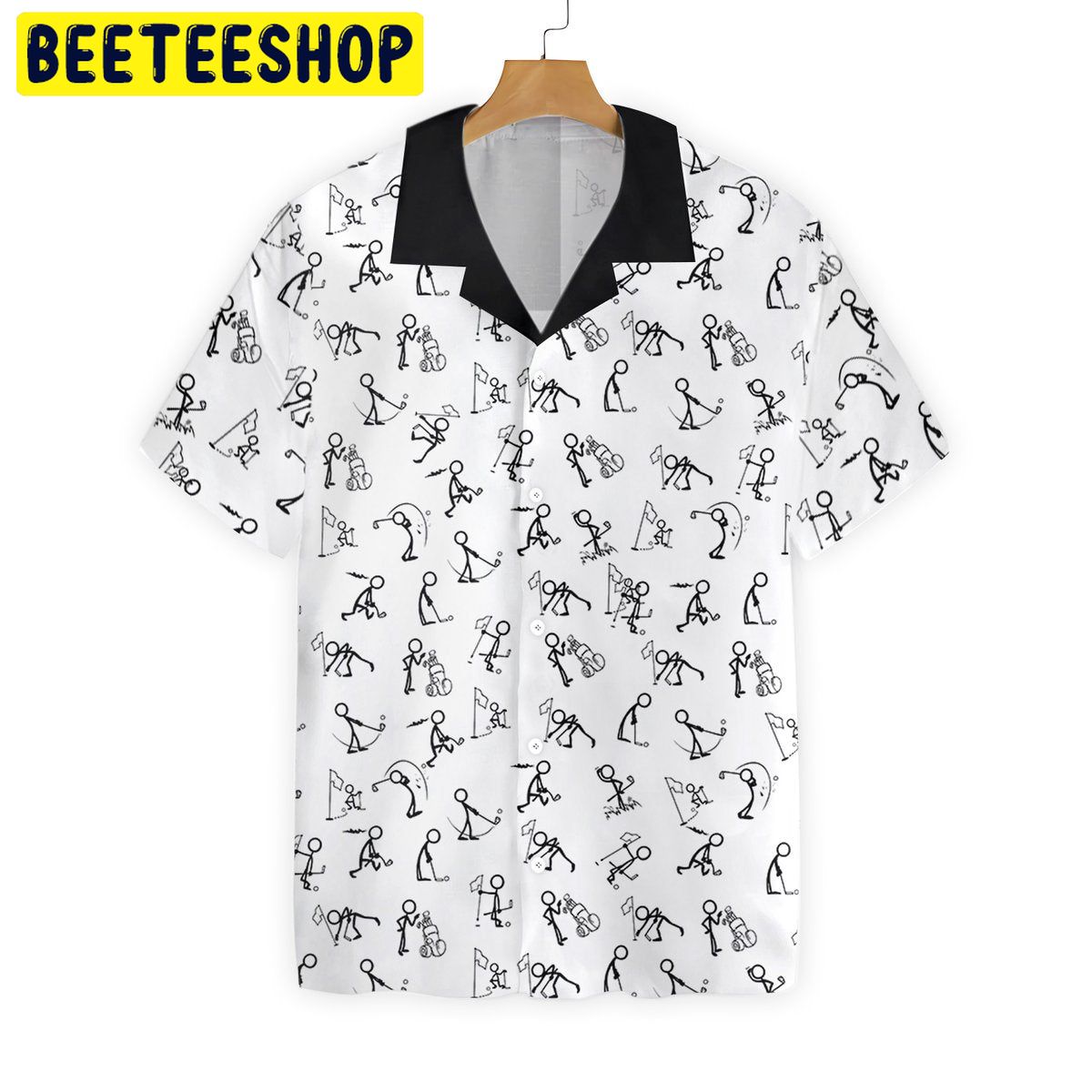 Stickfigures Playing Golf Trending Hawaiian Shirt