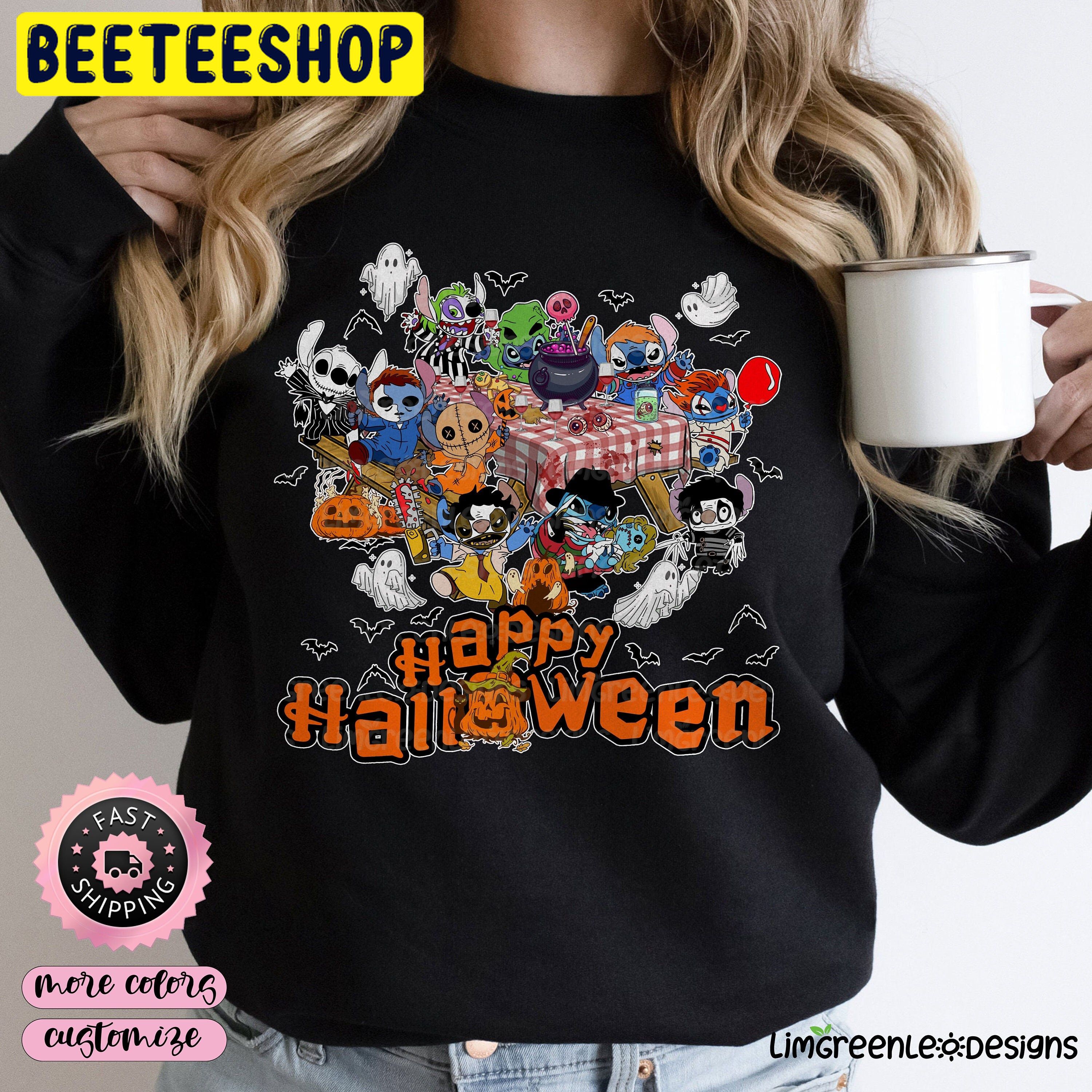 Stitch Cosplay Horror Killer Happy Halloween Party Trending Unisex Shirt