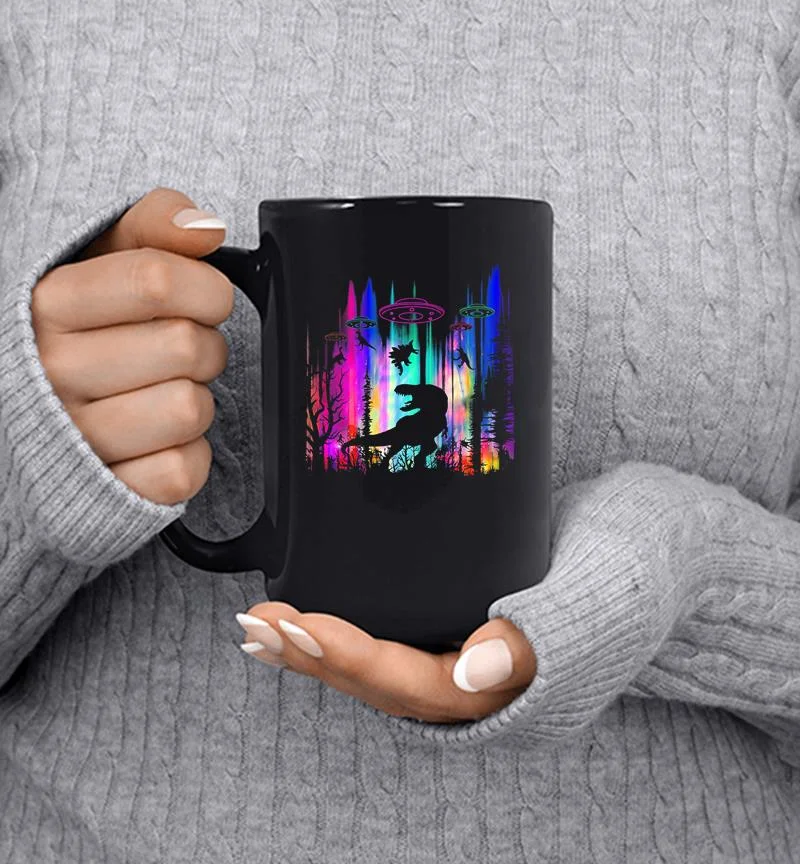 Storm Area 51 Dinosaur Alien Abduction Mug