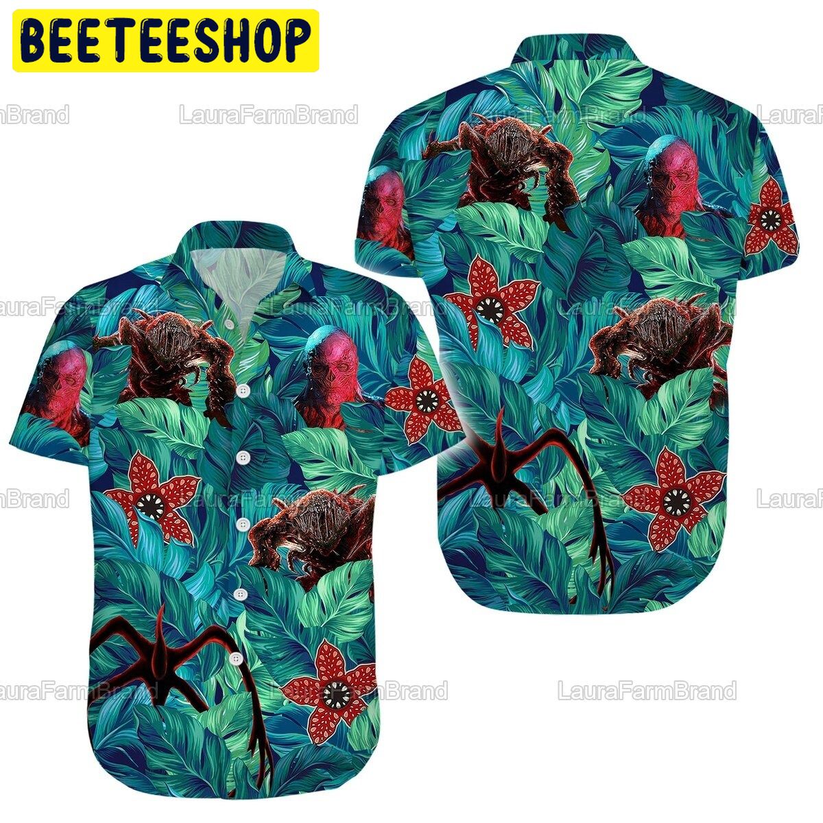 Stranger Things Tropical Horror Halloween Trending Hawaiian Shirt