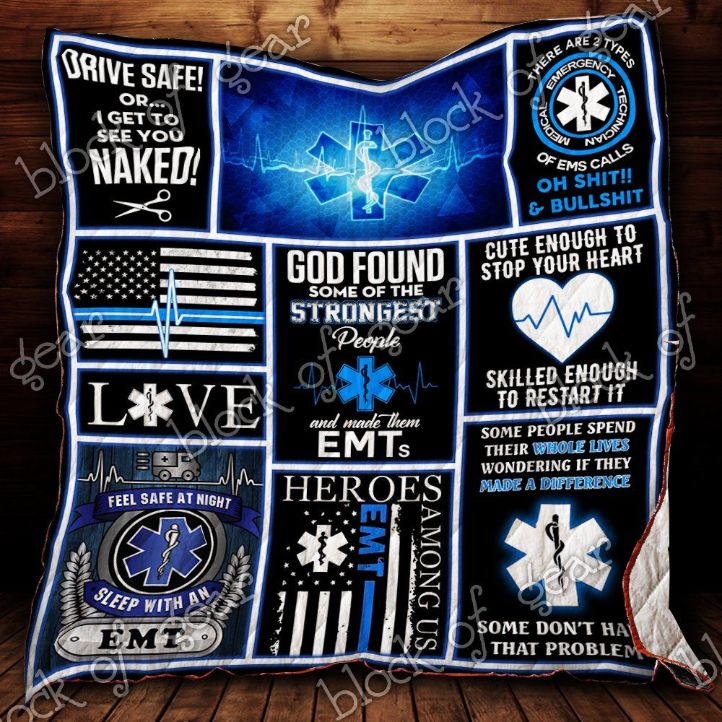 Strongest People Emt Quilt Blanket Great Customized Blanket Gifts For Birthday Christmas Thanksgiving