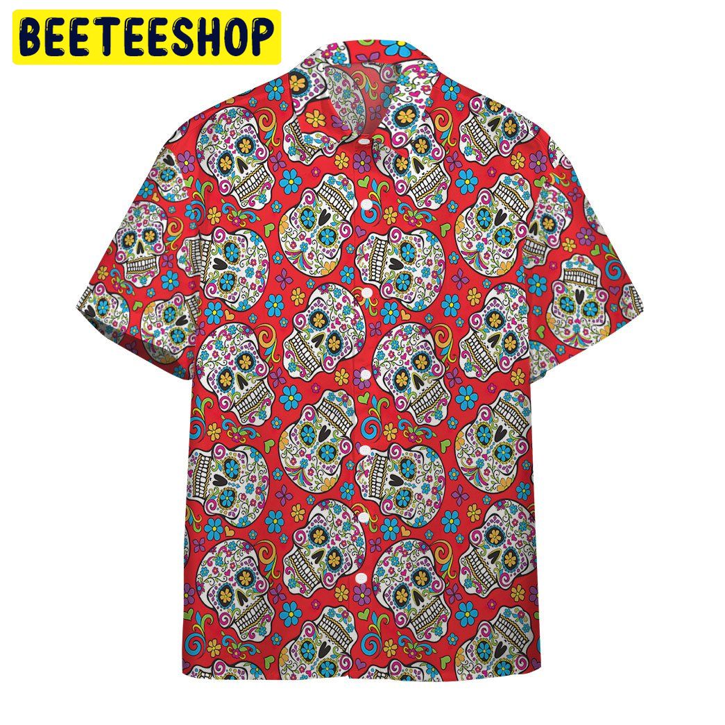 Sugar Skull Folkloric Trending Hawaiian Shirt - Beeteeshop