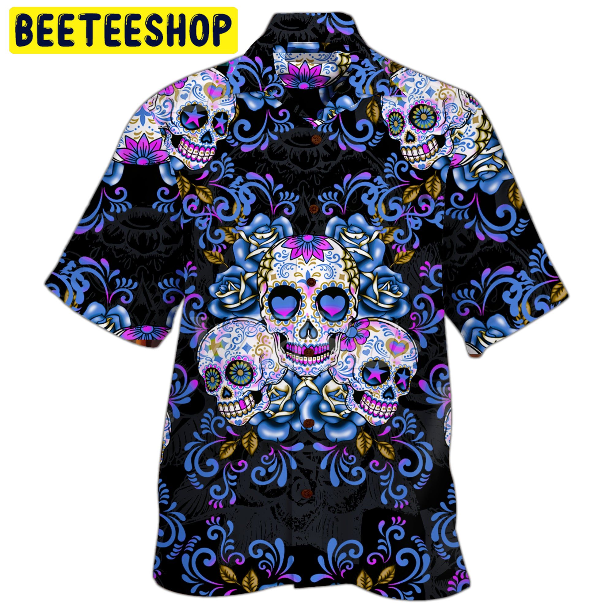 Sugar Skull Trending Hawaiian Shirt