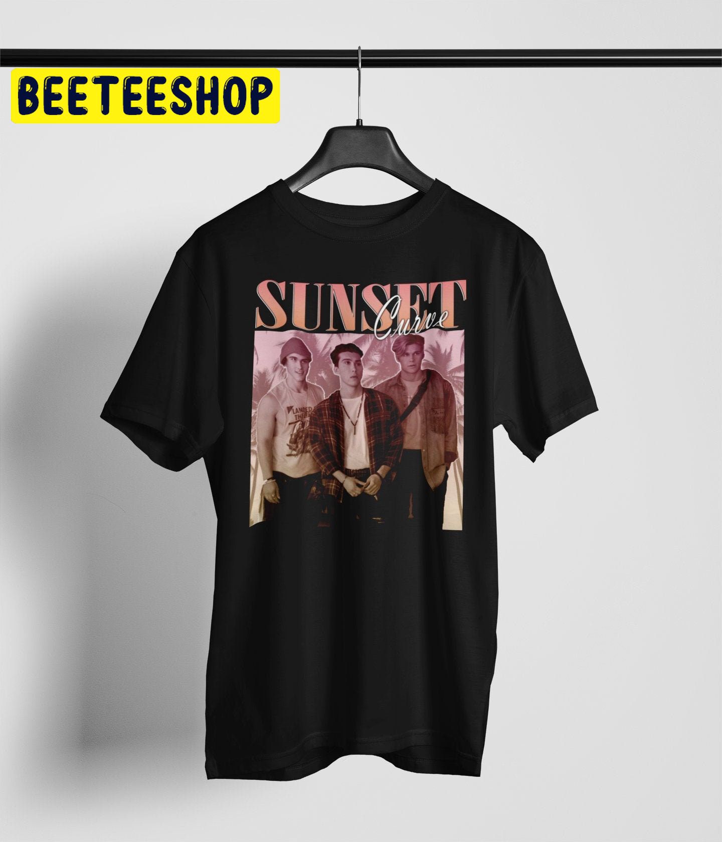 Sunset Curve Band Vintage Trending Unisex T-Shirt