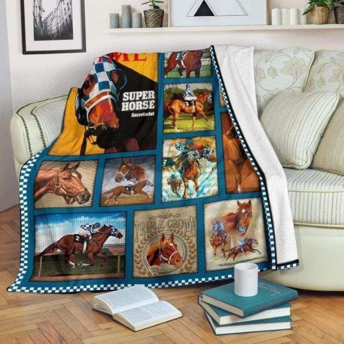 Super Horse Secretariat Comfy Sofa Throw Blanket