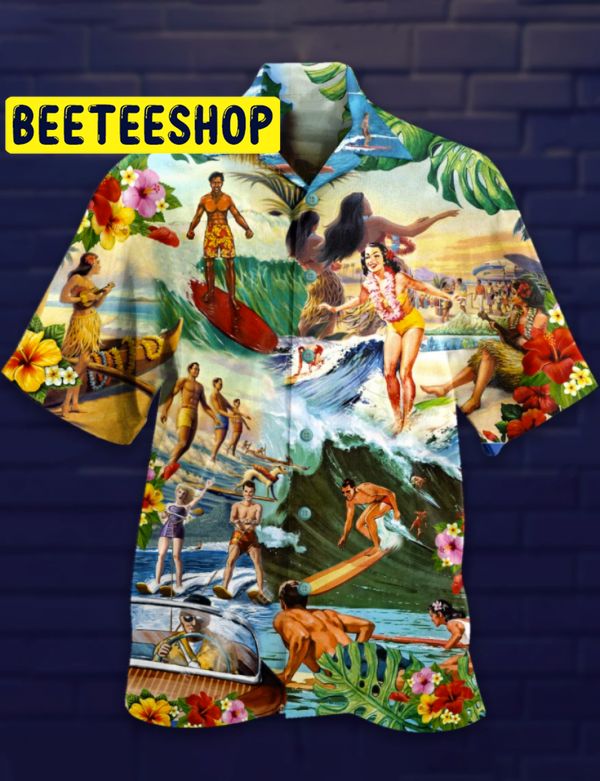 Surfing Hawaiian Shirt 4359