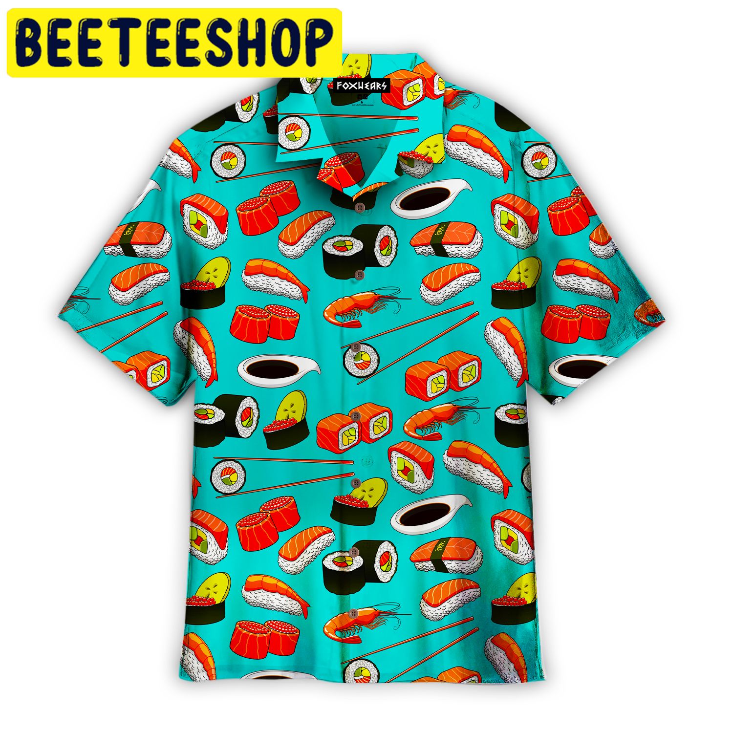 Sushi Rolls Japanese Seafood Hawaiian Shirt