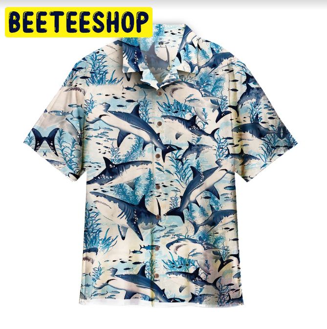 Swimming Shark Hawaiian Shirt