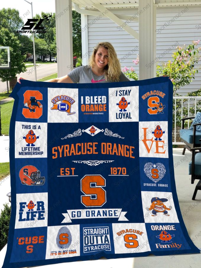 Syracuse Orange Quilt Blanket