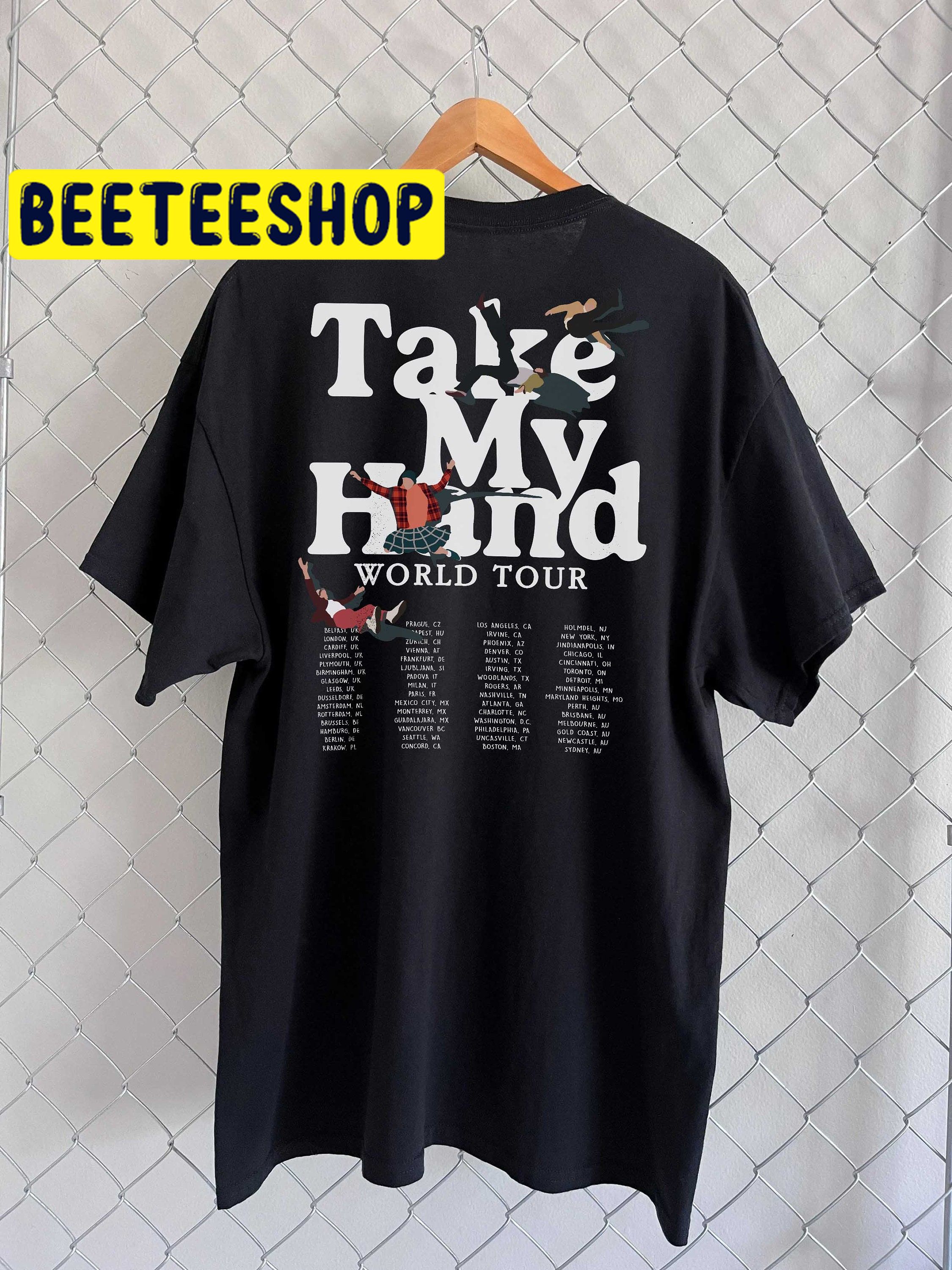 Take My Hand Tour 2022 Shirt On Back-Sided Halloween Trending Unisex Shirt