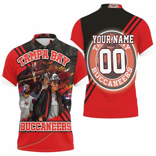 Tampa Bay Buccaneers 2021 Super Bowl Champions Art Personalized 3D All Over Print Polo Shirt