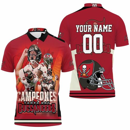 Tampa Bay Buccaneers Campeones Best Players For Fans Personalized 3D All Over Print Polo Shirt