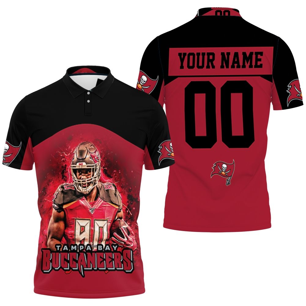 Tampa Bay Buccaneers Michael Clayton 80 Legend 3d Printed Personalized 3D All Over Print Polo Shirt