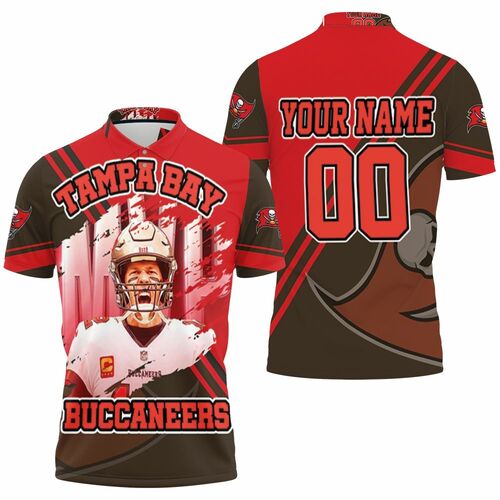 Tampa Bay Buccaneers Tom Brady 12 Super Bowl Champions 2021 Personalized 3D All Over Print Polo Shirt