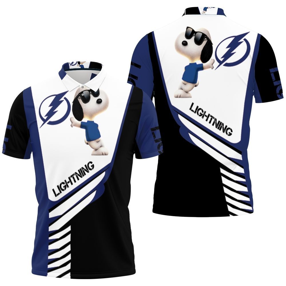 Tampa Bay Lightning Snoopy 3D All Over Print Polo Shirt