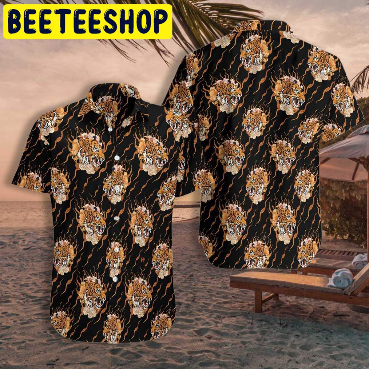 Tattoo Style Tiger Hawaiian Shirt