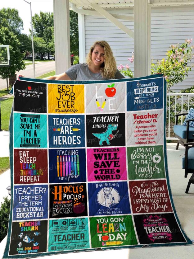 Teacher  20 Pics Quilt Blanket