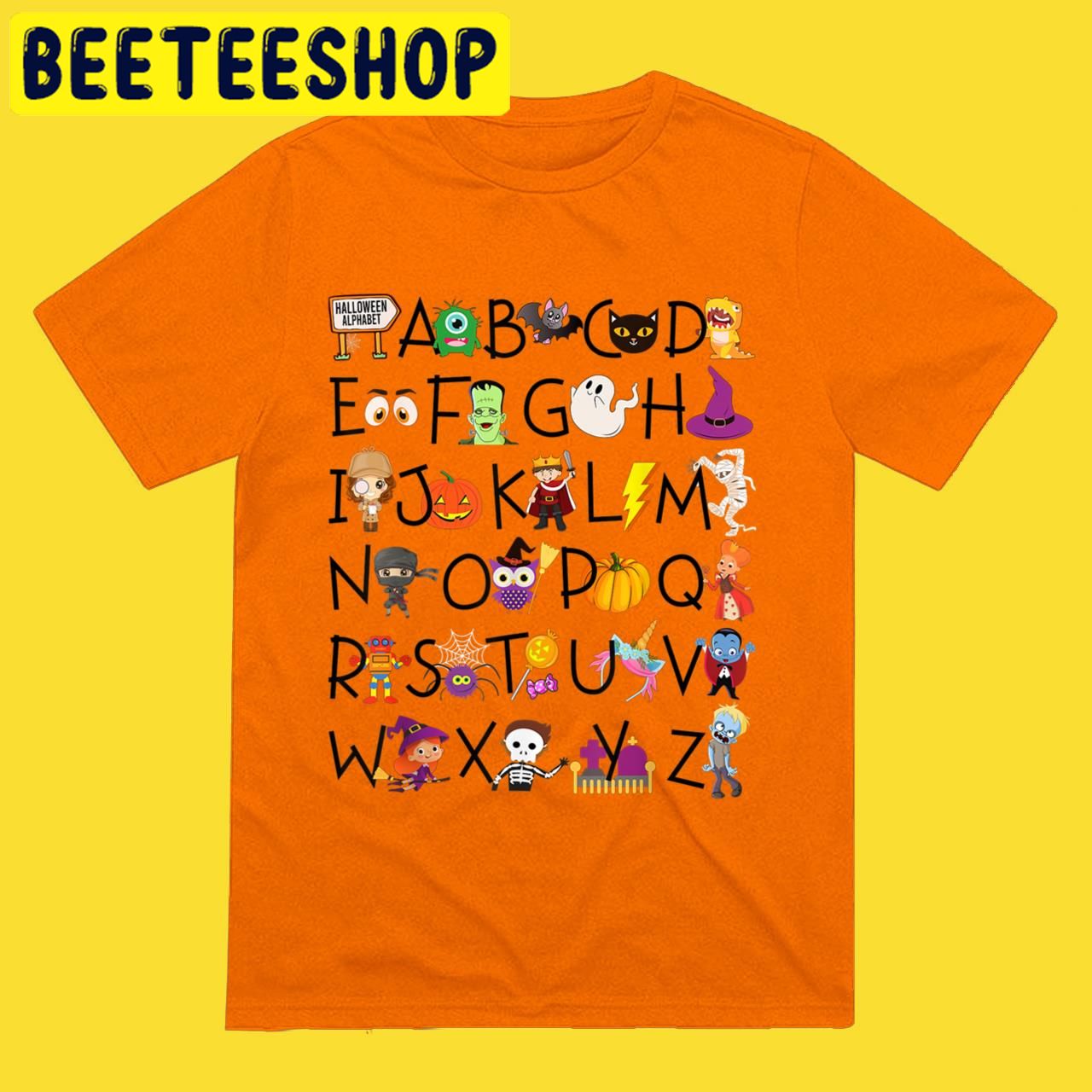 Teacher Alphabet ABCs New 2022 Halloween Trending Unisex T-Shirt