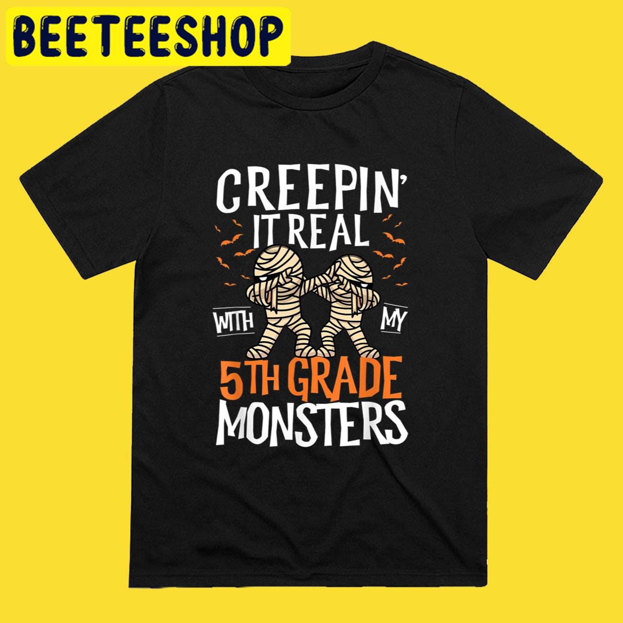 Teacher Creepin It Real With My 5TH Grade Monsters Halloween Trending Unisex T-Shirt