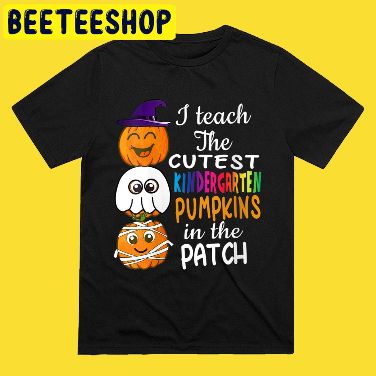 Teacher Cutest Pumpkins Kindergarten Halloween Trending Unisex T-Shirt