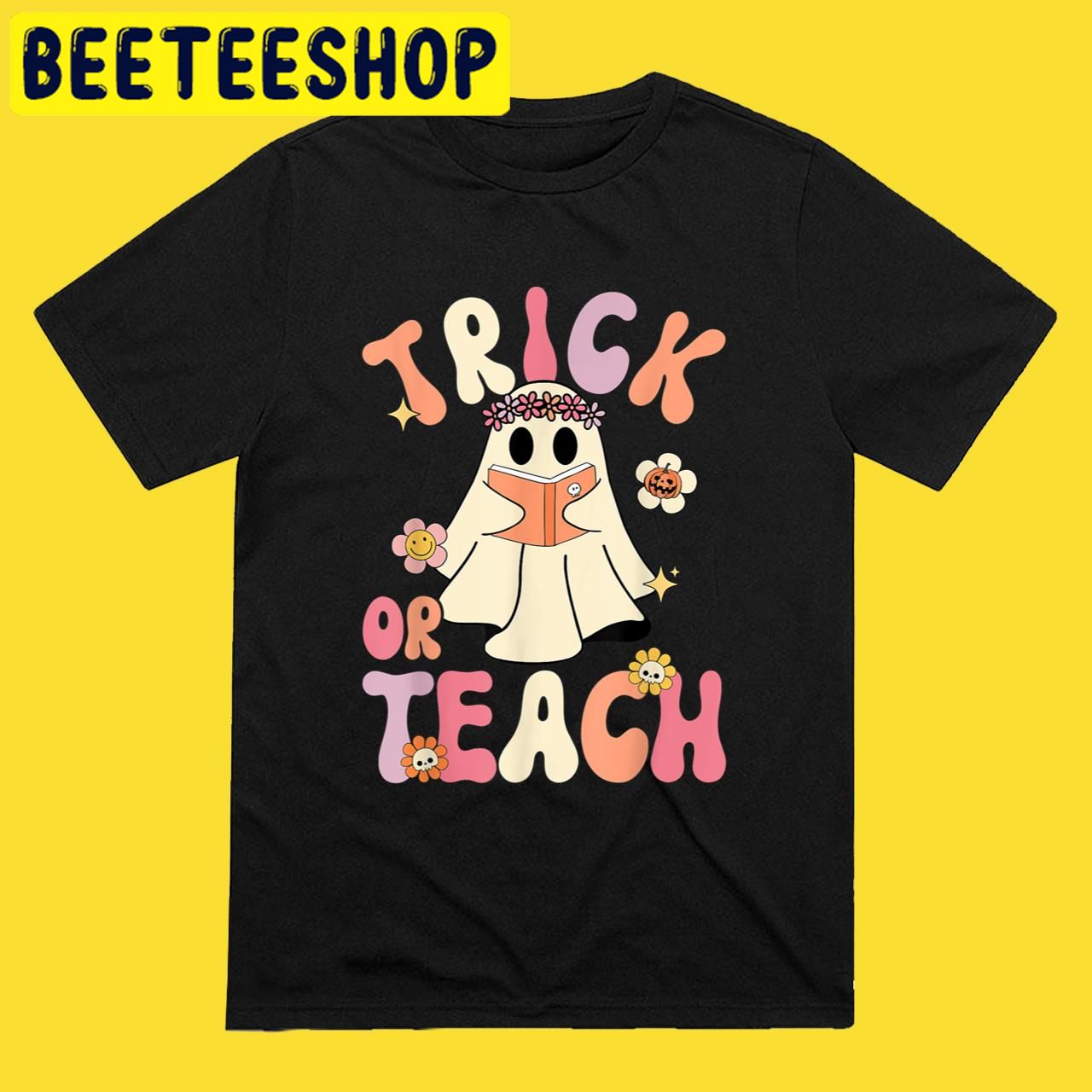 Teacher Groovy In 2022 Halloween Trending Unisex T-Shirt