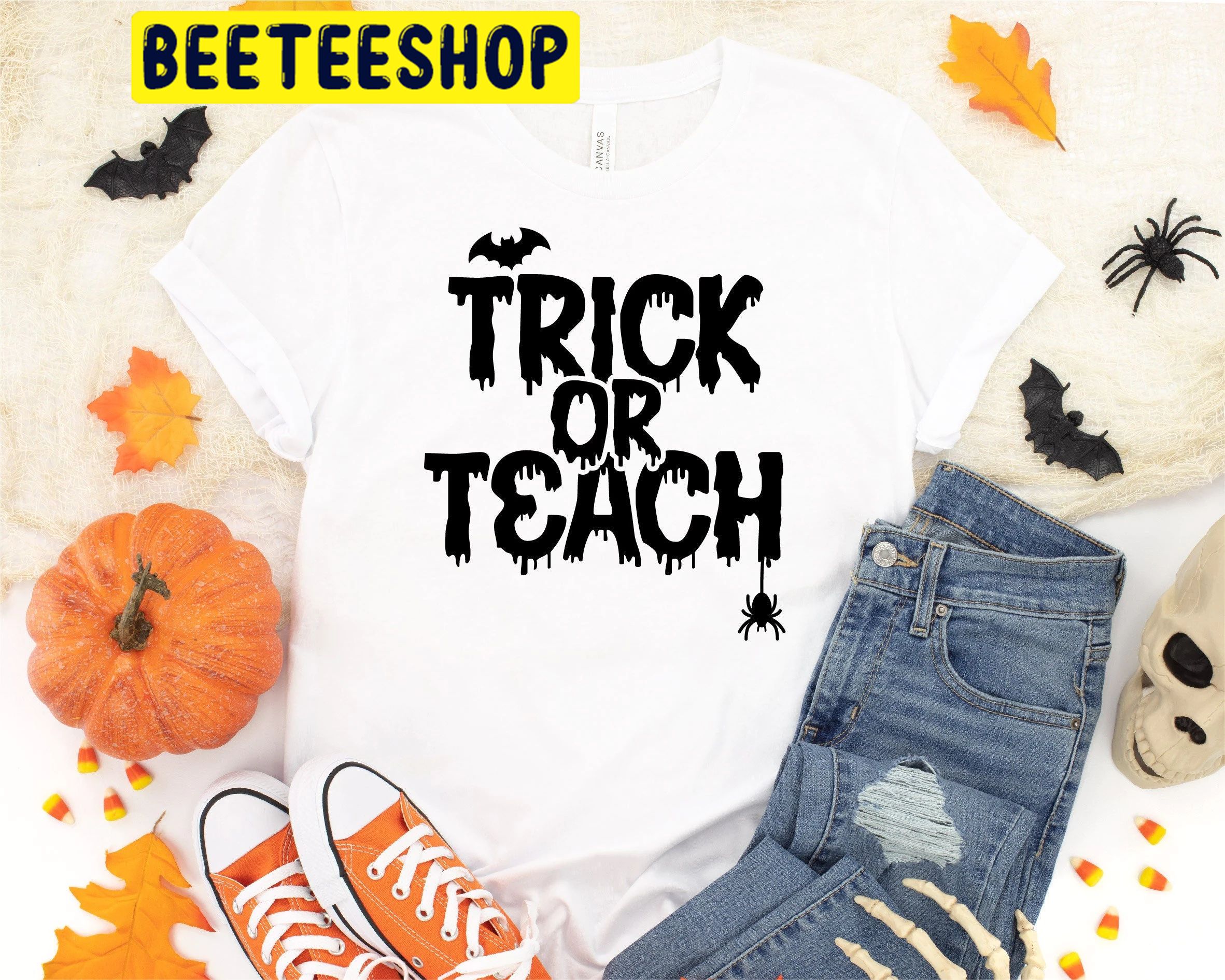 Teacher Halloween Trick Or Teach Trending Unisex Shirt