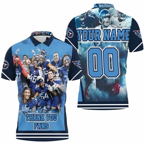 Tennessee Titans Super Bowl 2021 Afc South Division Thank You Fan Personalized 3D All Over Print Polo Shirt