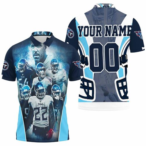 Tennessee Titans Team Afc South Champions Super Bowl 2021 Personalized 3D All Over Print Polo Shirt