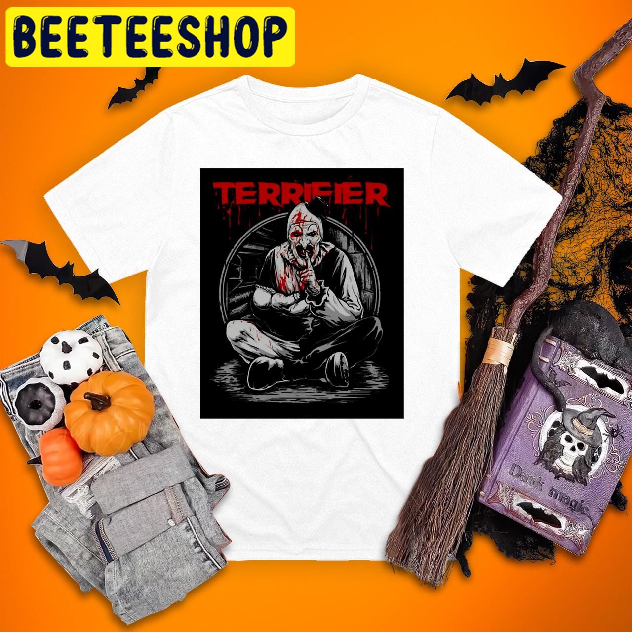 Terrifier Movie Horror Art The Clown Slasher Graphic For Halloween Trending Unisex T-Shirt