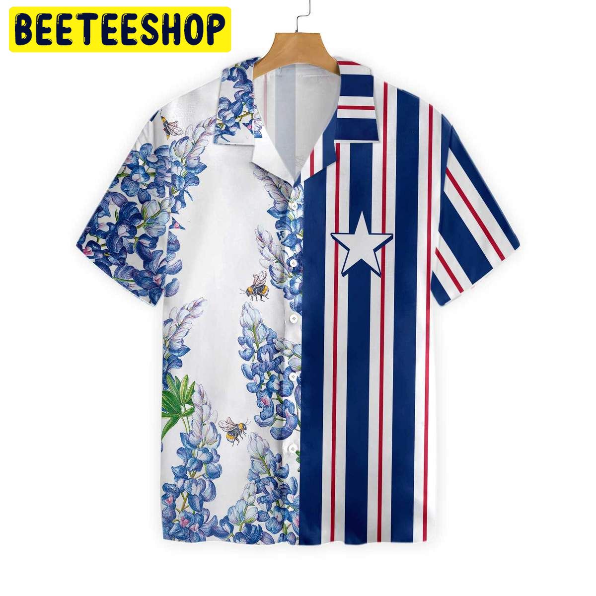 Texas Flag Bluebonnets Trending Hawaiian Shirt