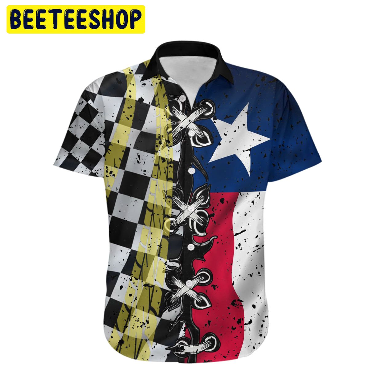 Texas Racing Flag Trending Hawaiian Shirt