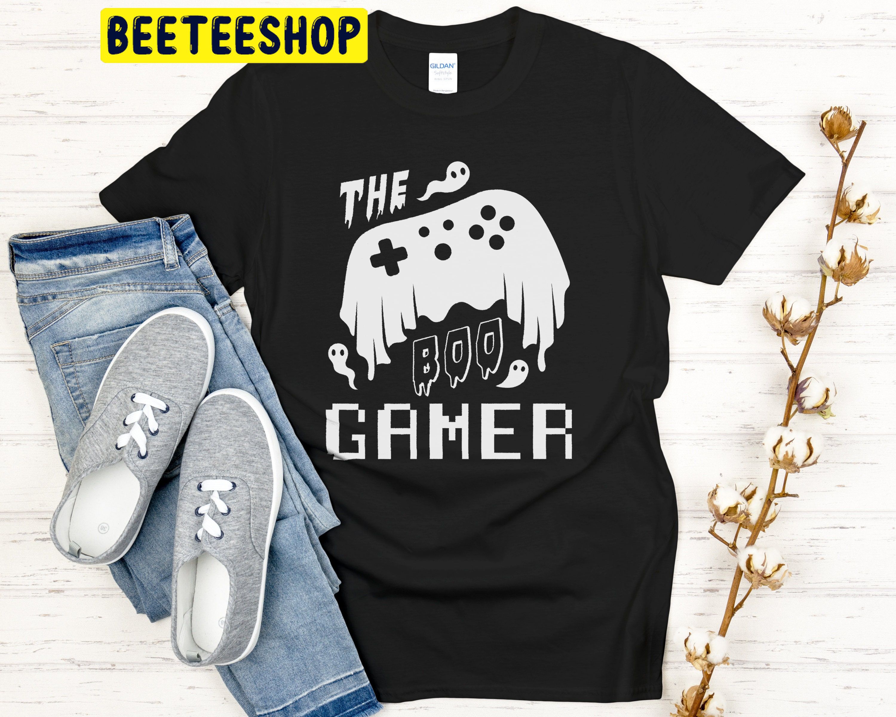 The Boo Gamer Funny Halloween Gaming Trending Unisex Shirt