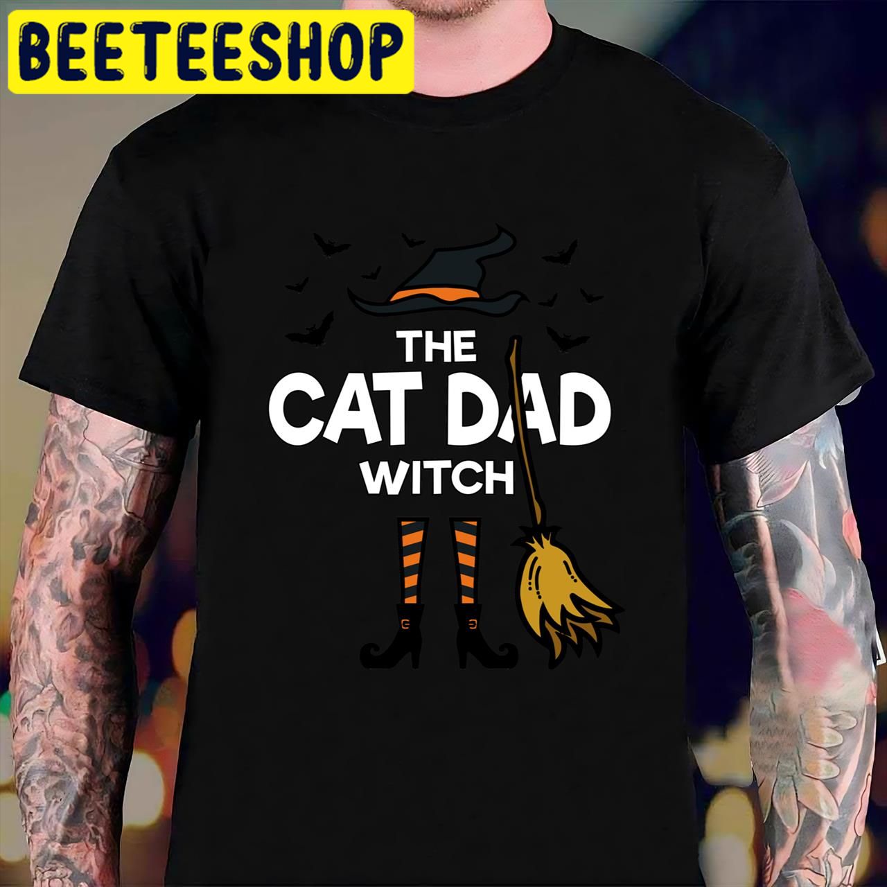 The Cat Dad Witch Matching Family Halloween Trending Unisex T-Shirt