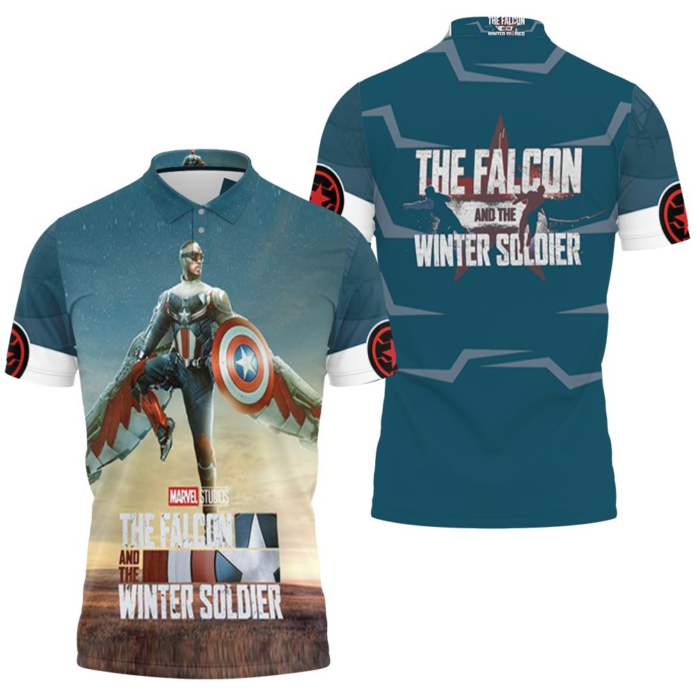 The Falcon And The Winter Soldier Real Power 3D All Over Print Polo Shirt